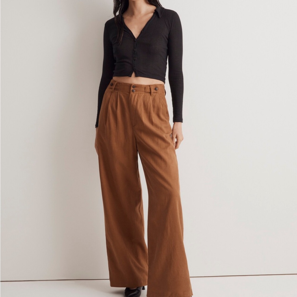 Madewell Brown Wide-Leg Pants